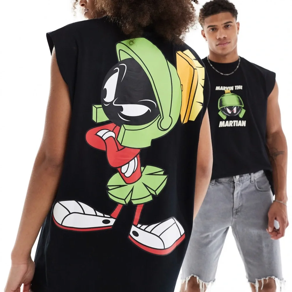 Black Marvin the Martian Graphic Tank Top - Picture 3 of 8